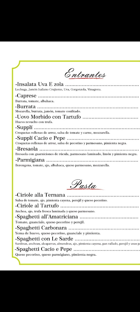 La Ciriola Restaurante Photo Menu 7