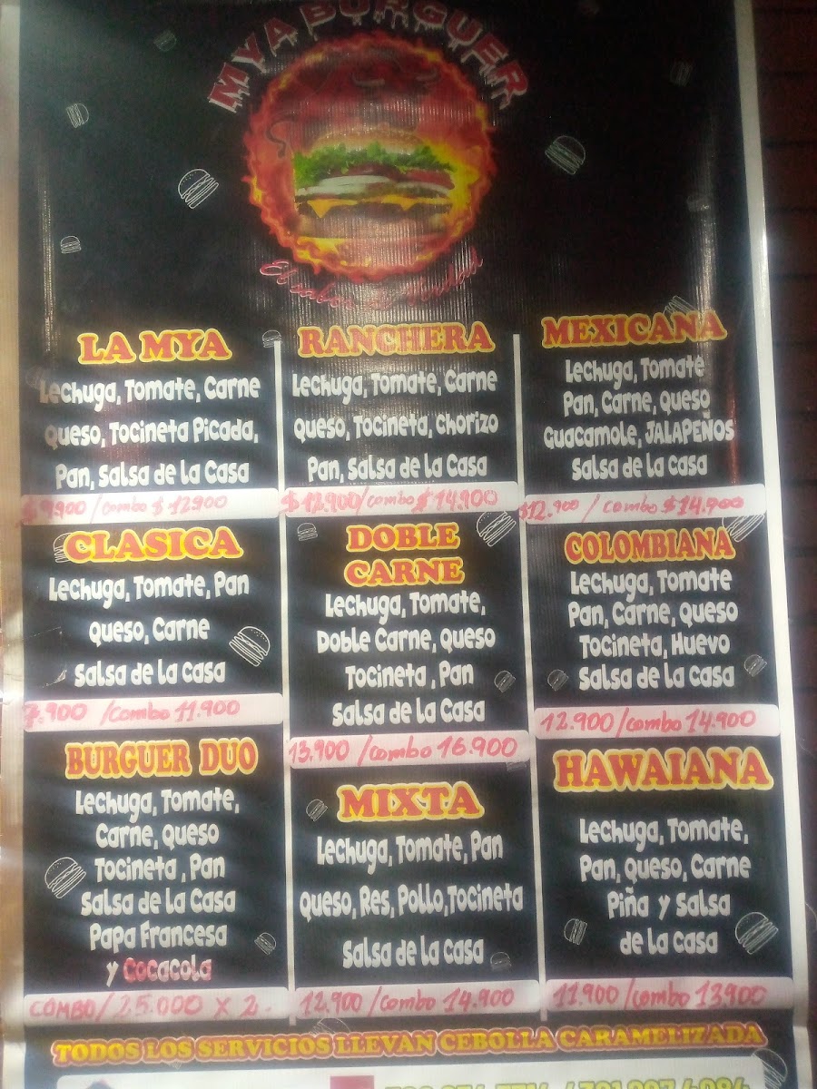 MYA BURGUER Photo Menu 1