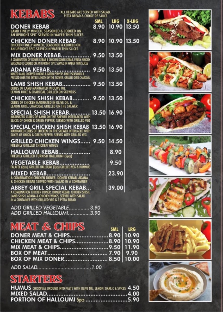 Abbey Grill Photo Menu 3