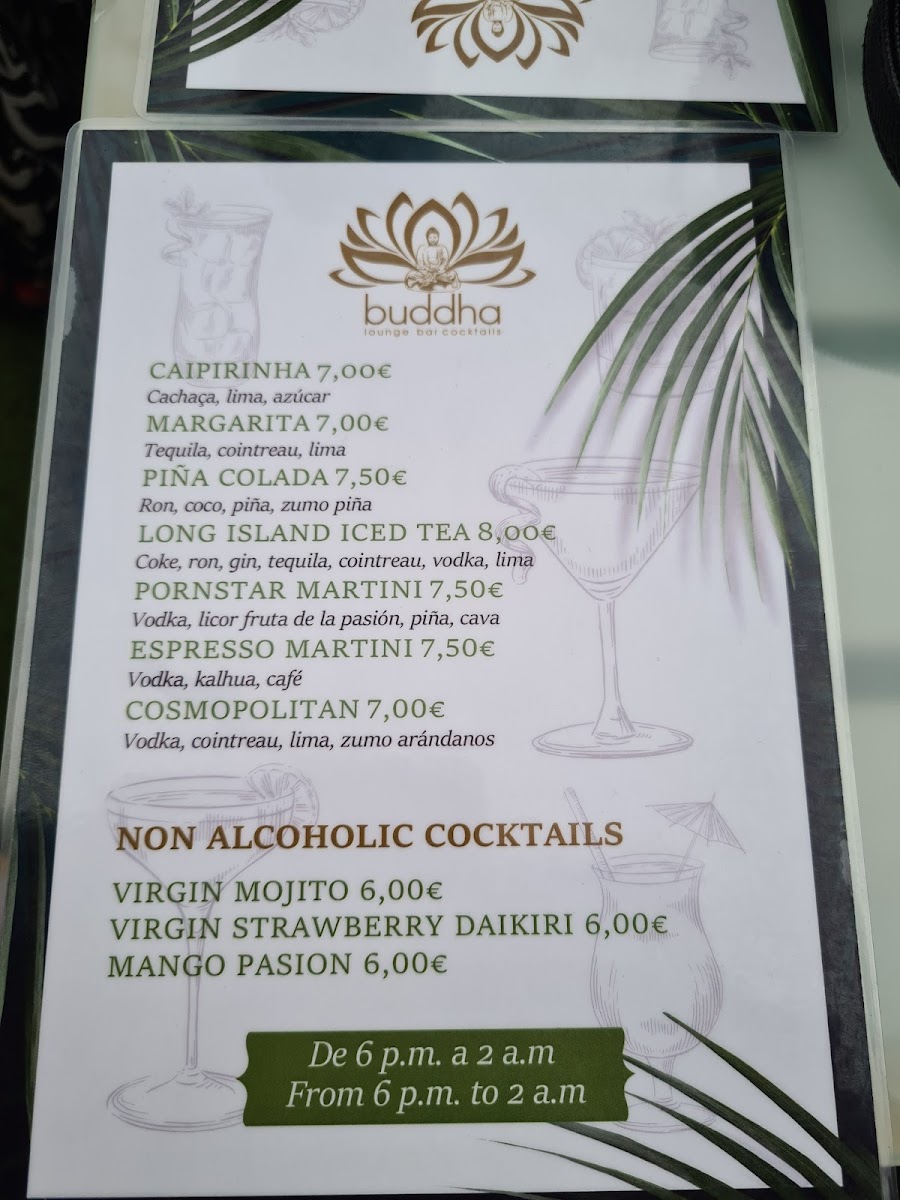 Terraza Buddha Lounge Bar Photo Menu 2
