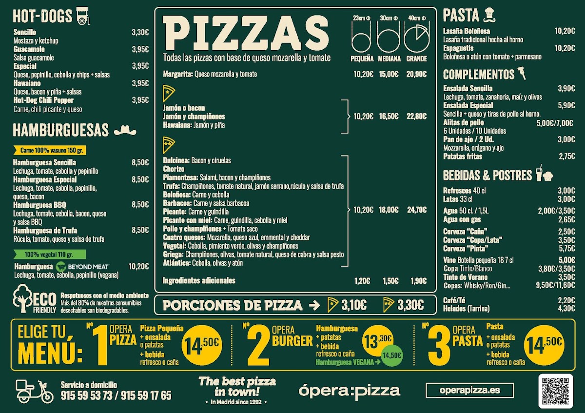 Ópera Pizza Photo Menu 2