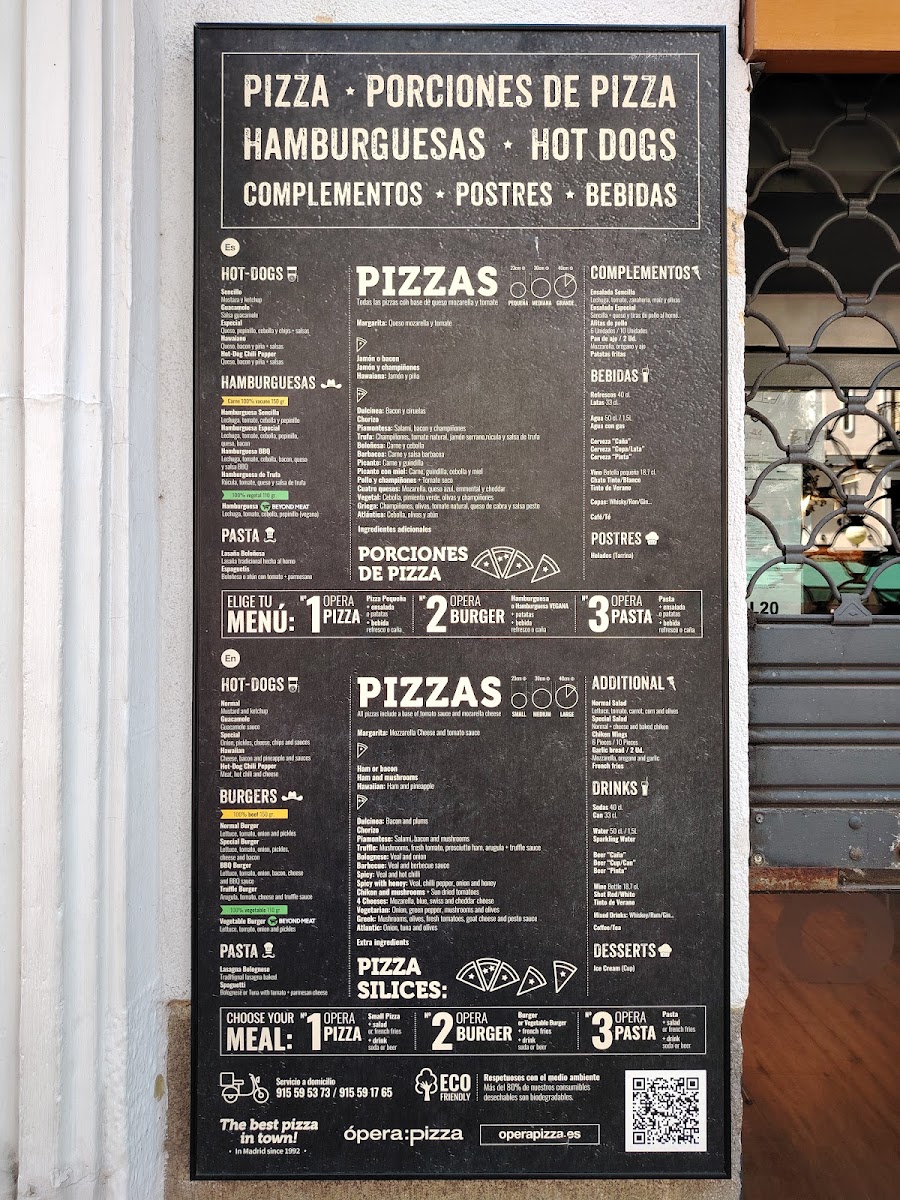 Ópera Pizza Photo Menu 3