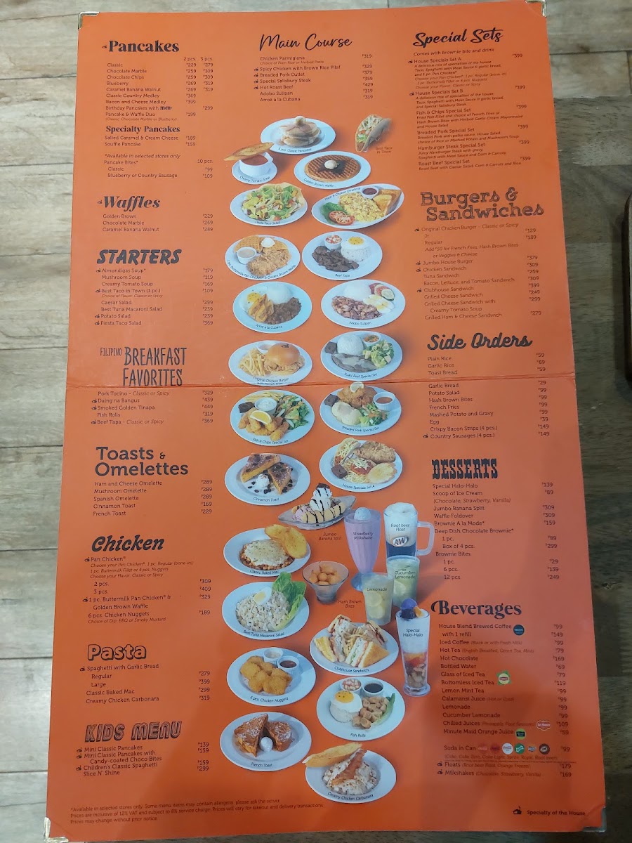 Pancake House Photo Menu 1