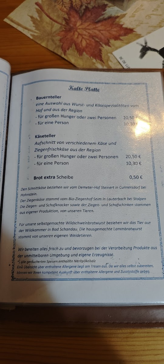 DAS STEINGUT Photo Menu 6