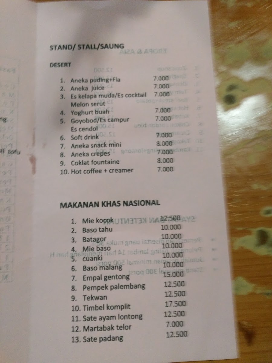 Rumah Makan Khas Sunda Sukahati Photo Menu 2