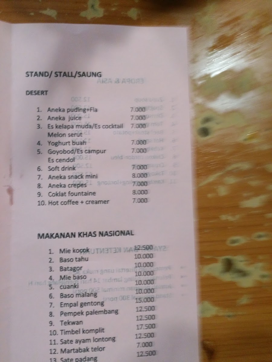 Rumah Makan Khas Sunda Sukahati Photo Menu 5