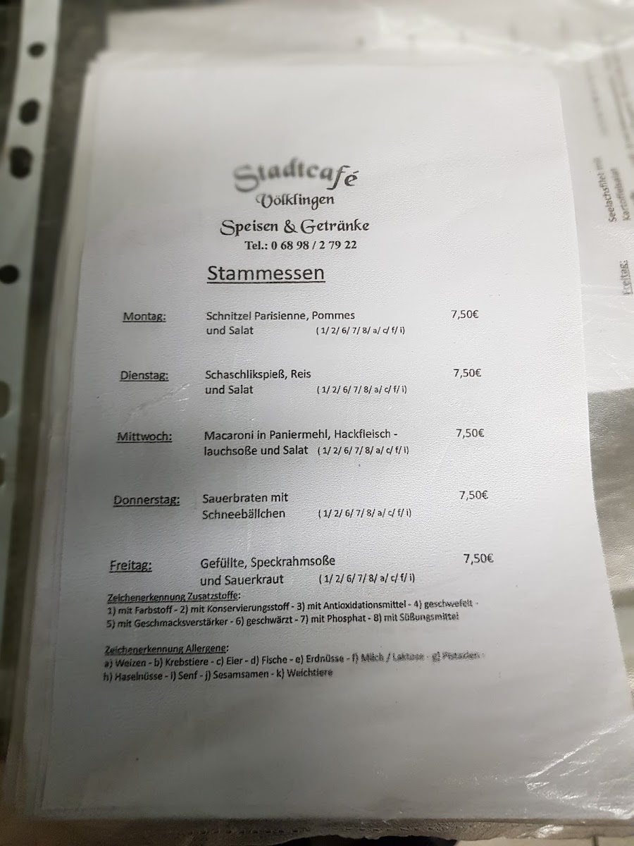 Stadtcafe Stadtschänke Photo Menu 1