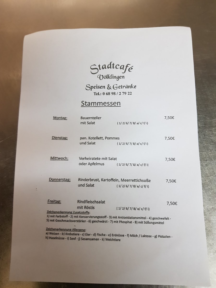 Stadtcafe Stadtschänke Photo Menu 2