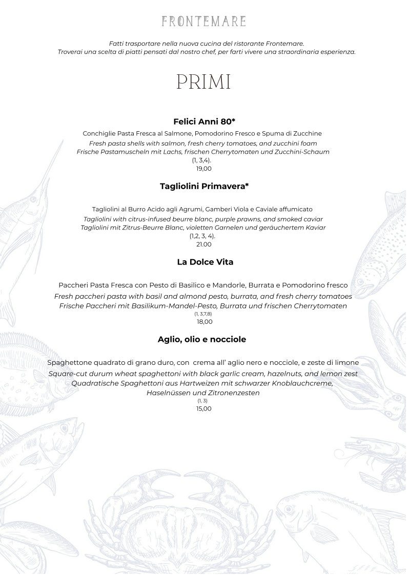 Ristorante Frontemare Photo Menu 1