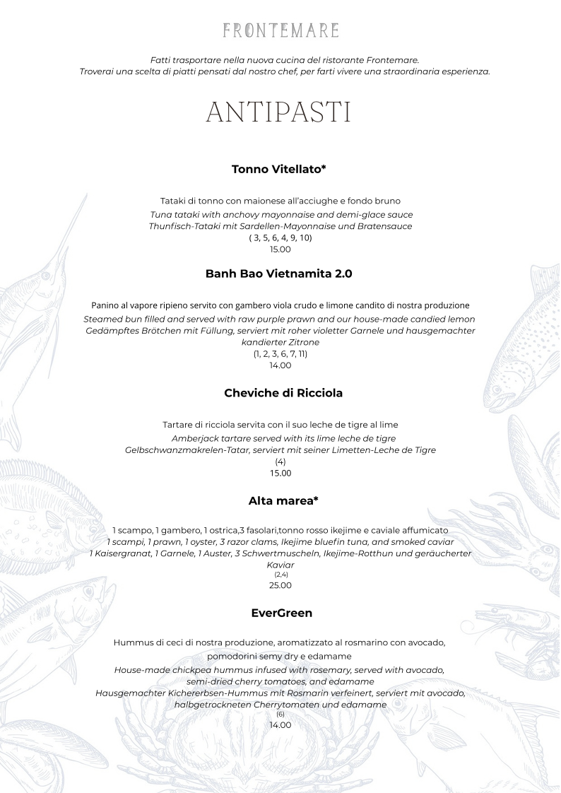 Ristorante Frontemare Photo Menu 2