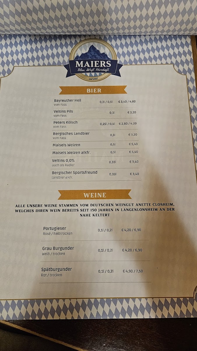 Maiers Restaurant - Blau.Weiß.Herzhaft Photo Menu 6