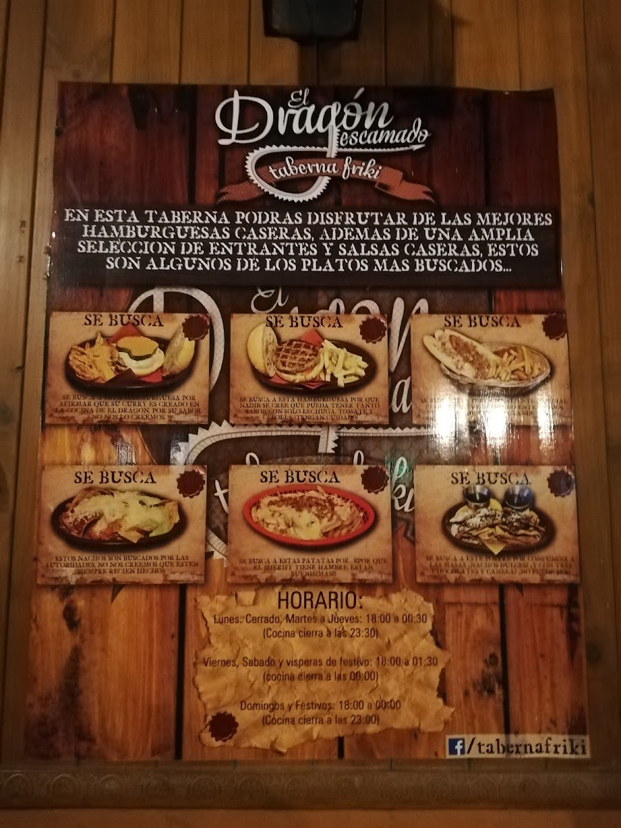 El Dragón Escamado Photo Menu 2