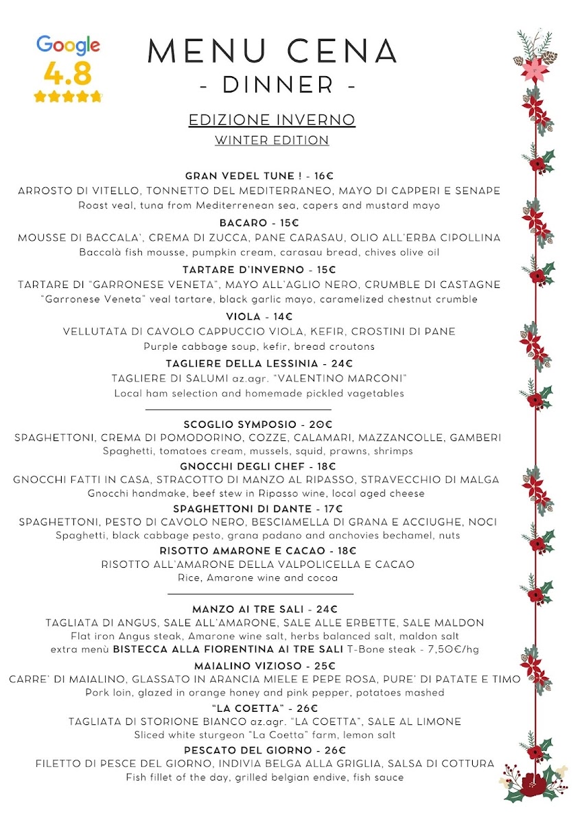 Symposio Wine & Food Photo Menu 1