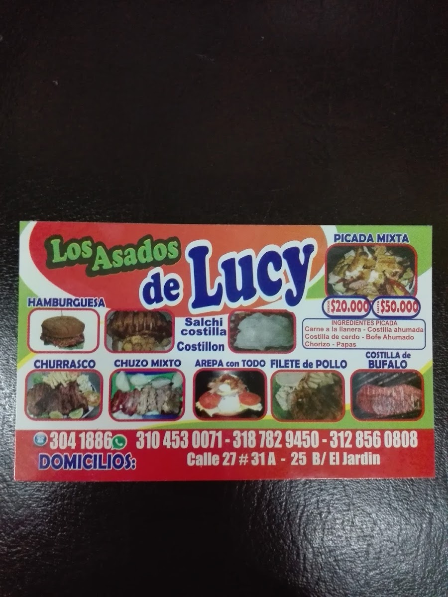 Los Asados De Lucy Photo Menu 1