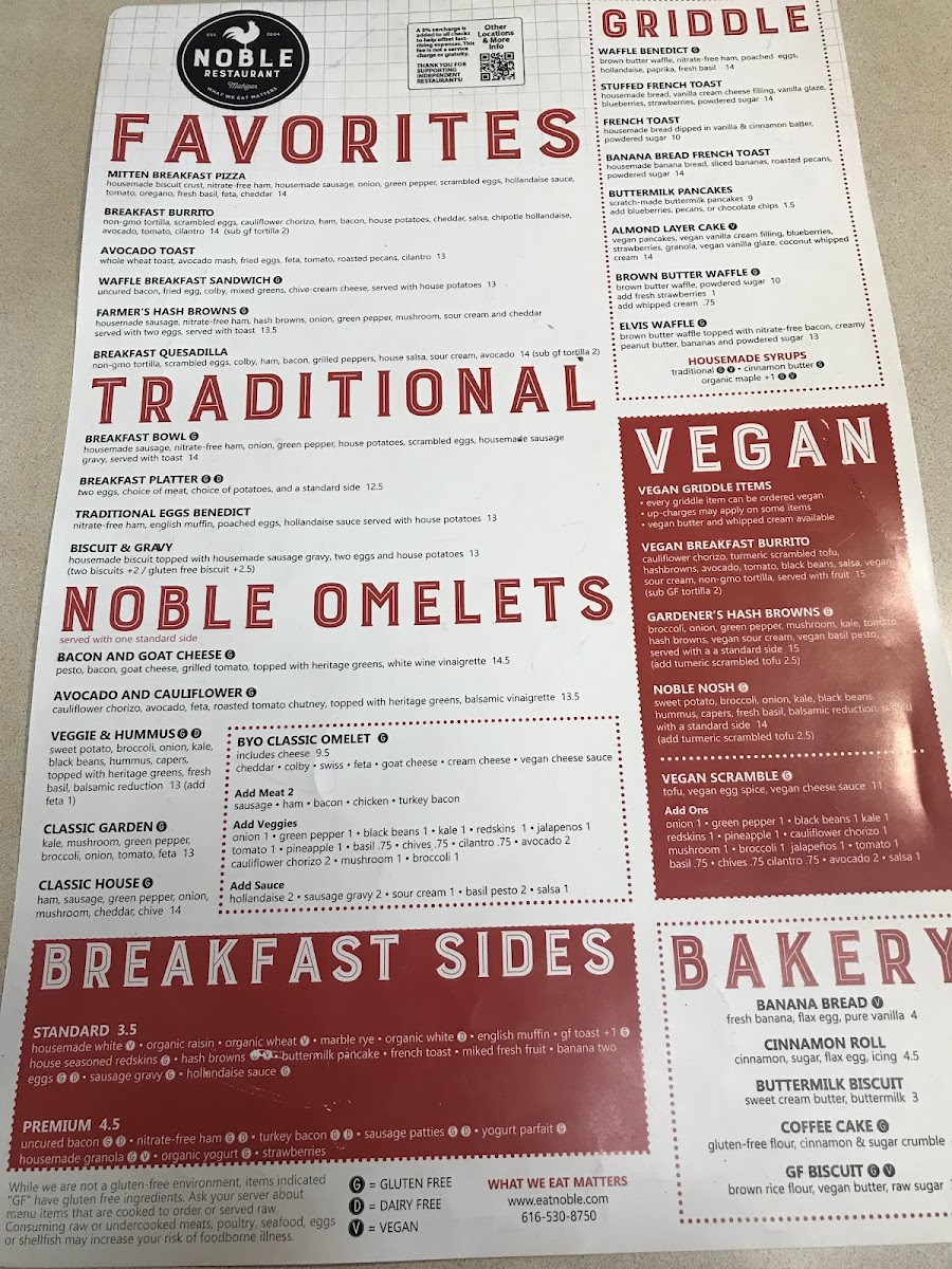 Noble Restaurant Photo Menu 5