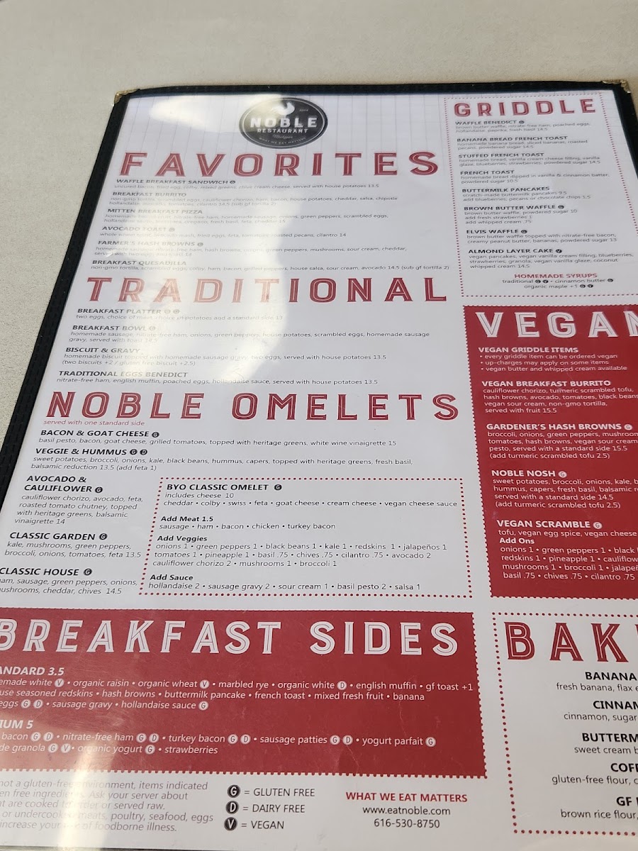 Noble Restaurant Photo Menu 8