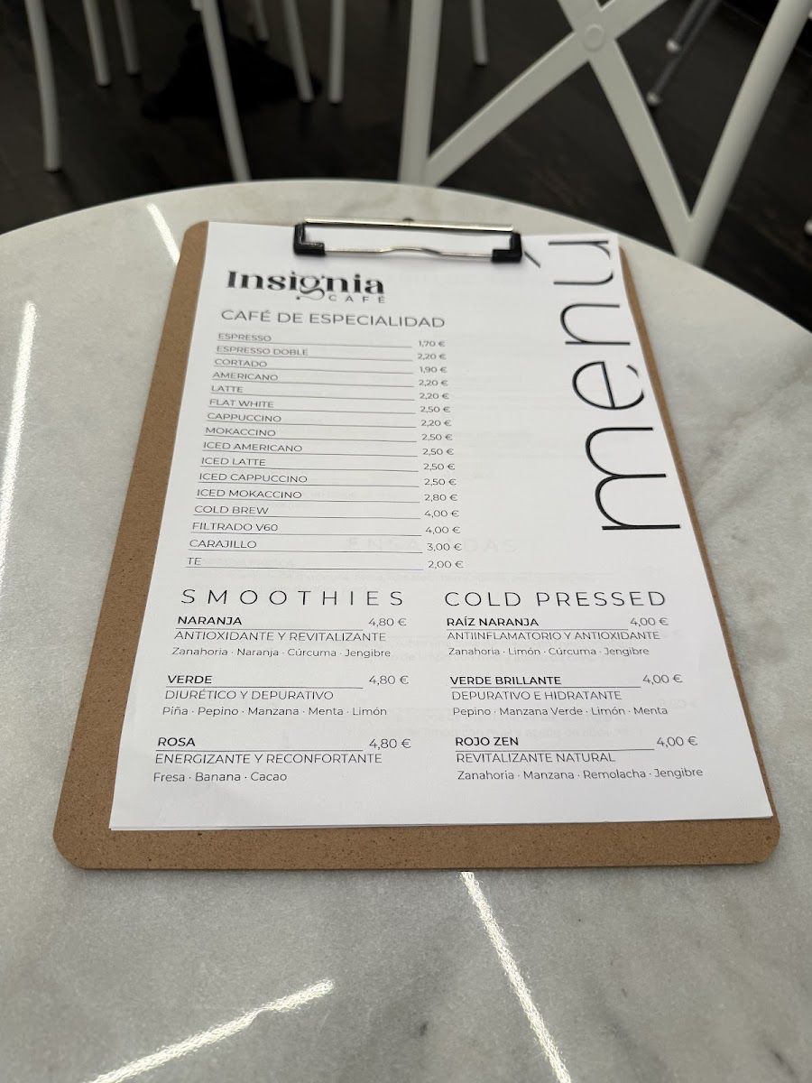 Insignia Café Photo Menu 1