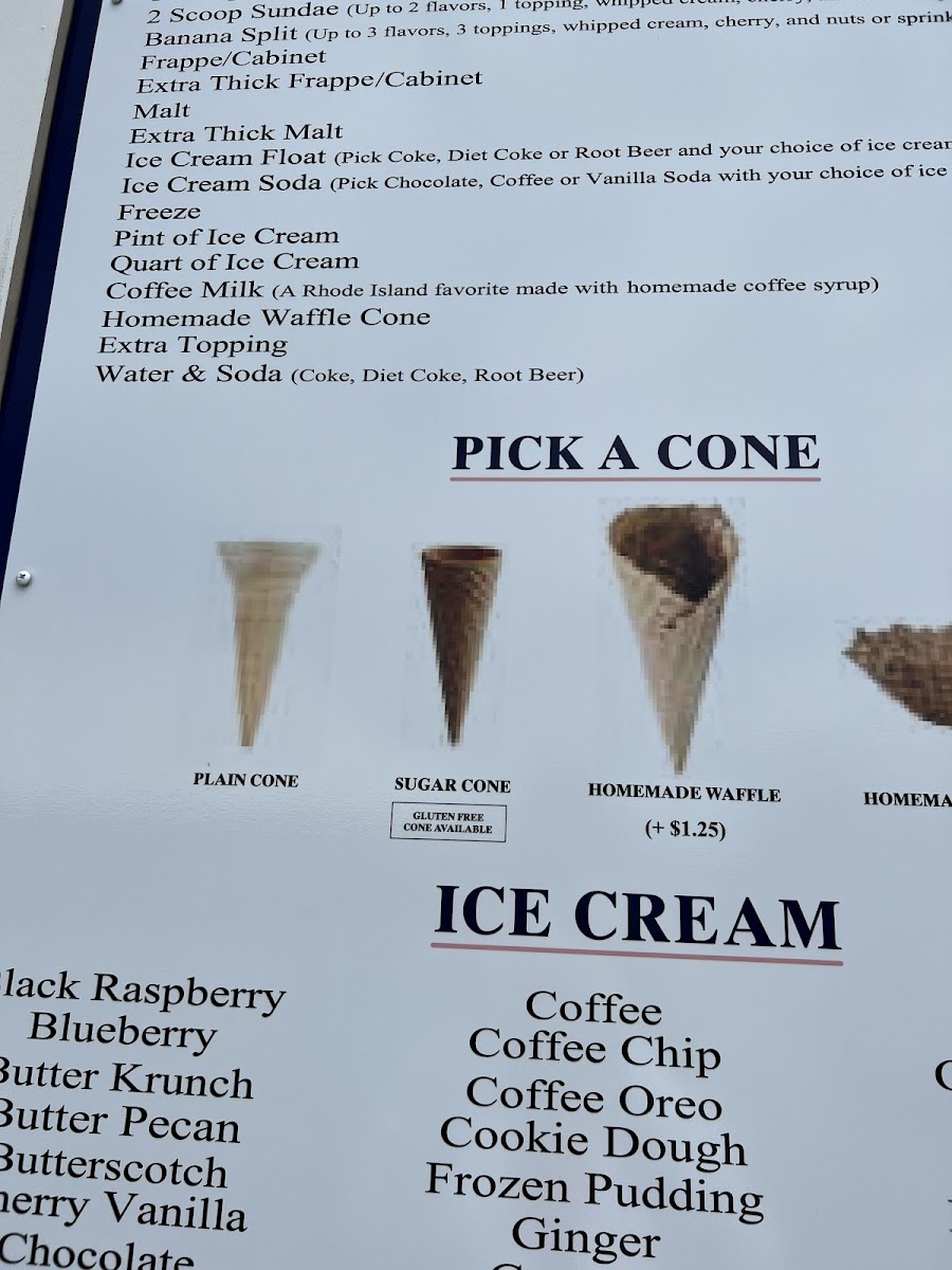 Gray's Ice Cream Photo Menu 5