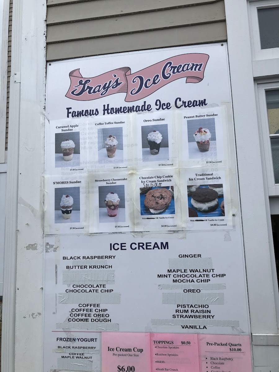 Gray's Ice Cream Photo Menu 8