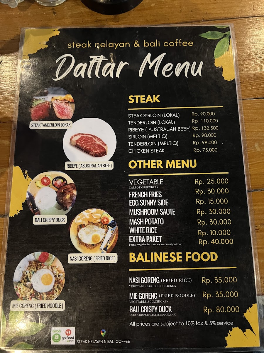 Steak nelayan n Bali coffee Photo Menu 3