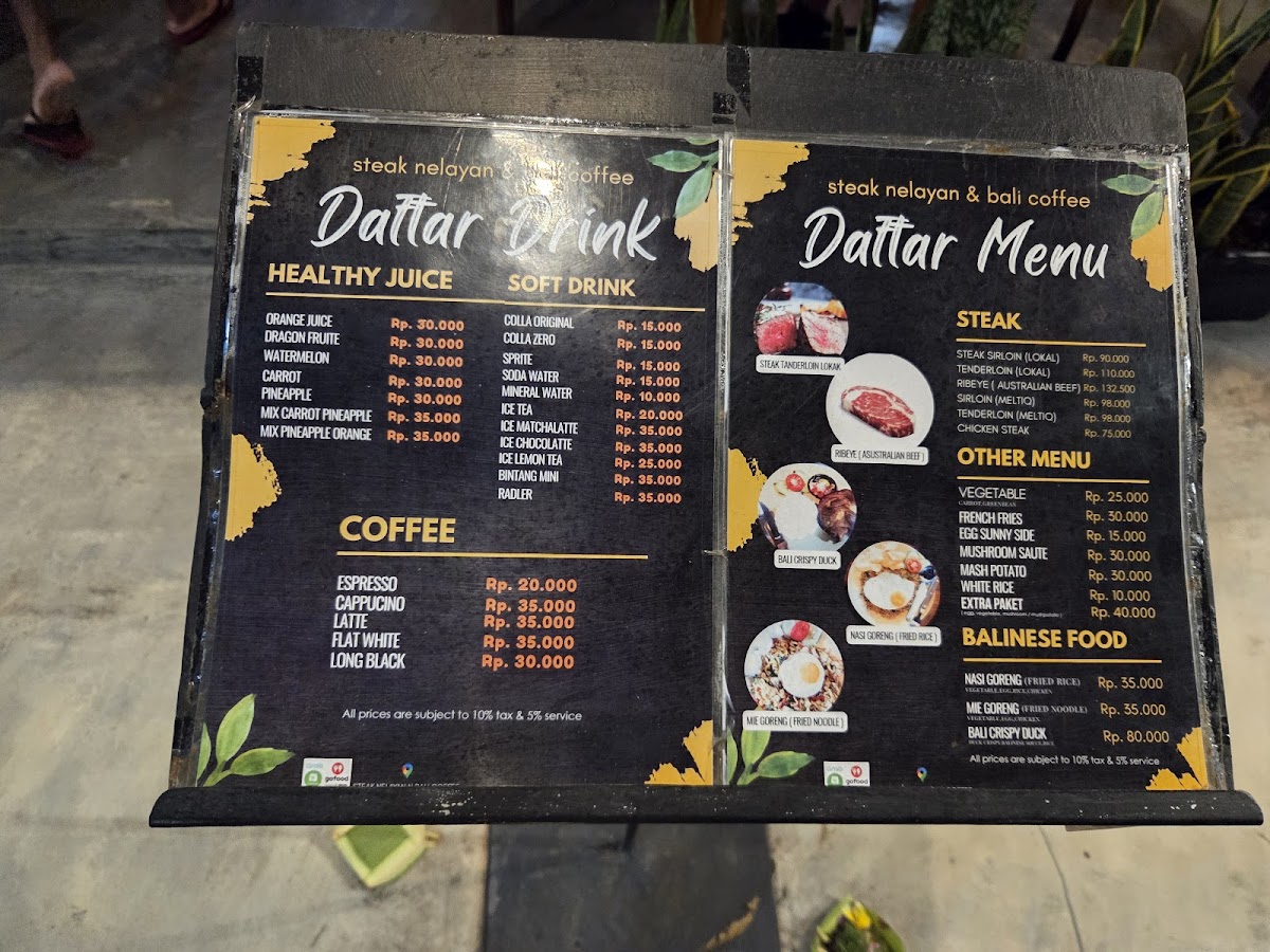 Steak nelayan n Bali coffee Photo Menu 6