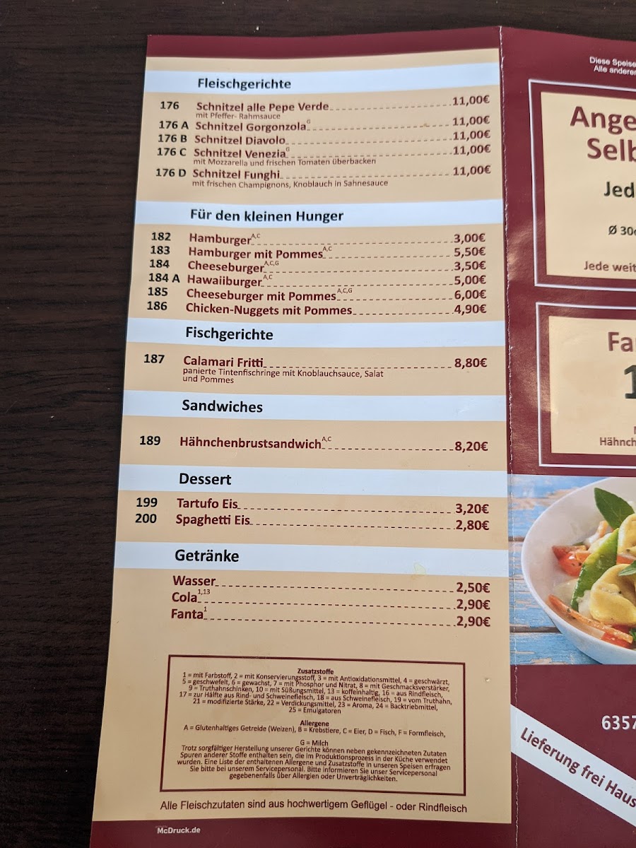 Pizzeria Bella Vita Photo Menu 3
