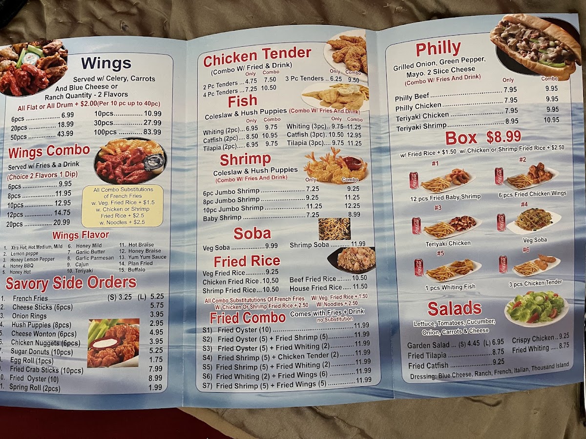 A Plus Wings & Boil Seafood Photo Menu 1