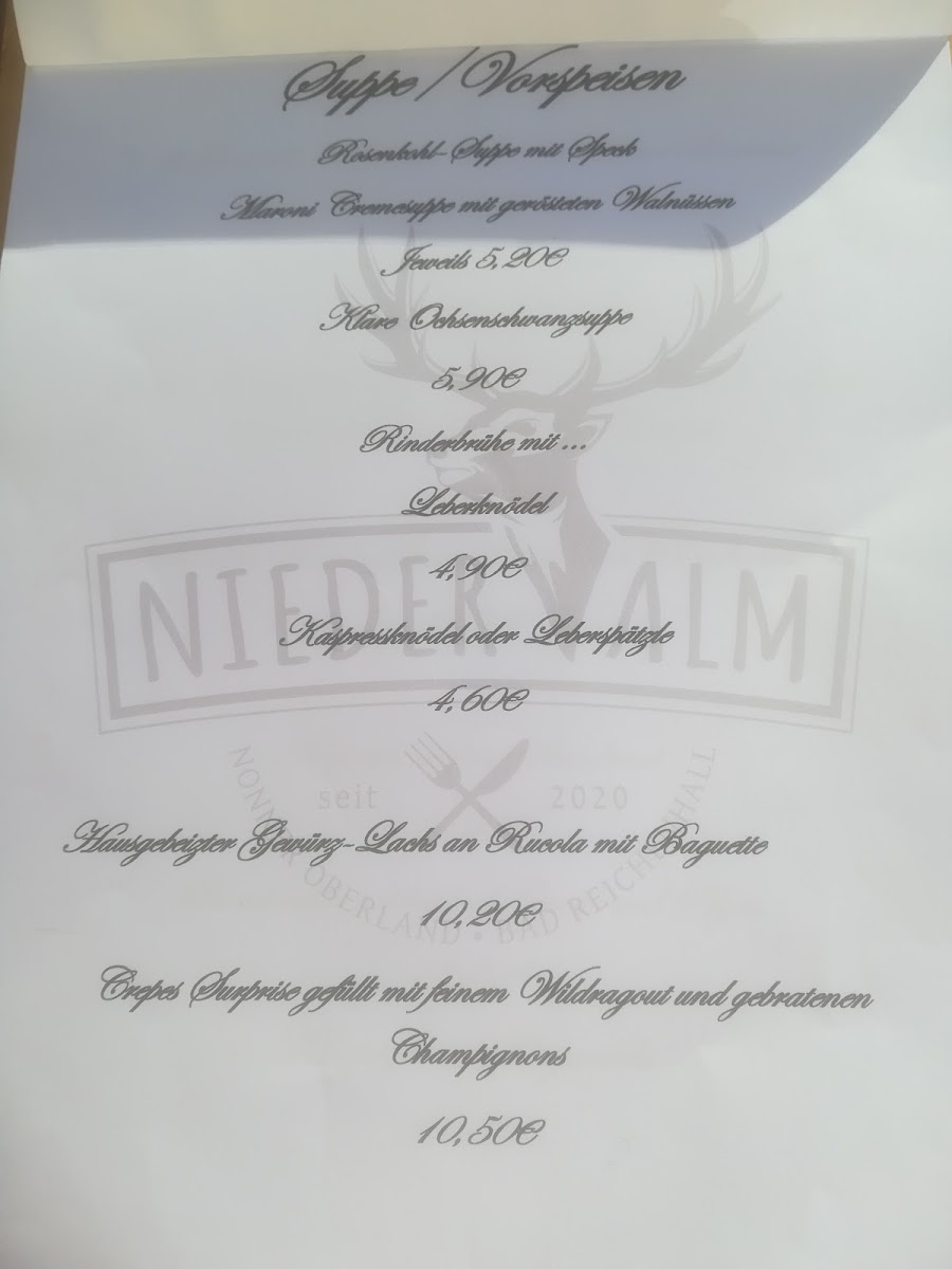 Die Niederalm Bad Reichenhall Photo Menu 4