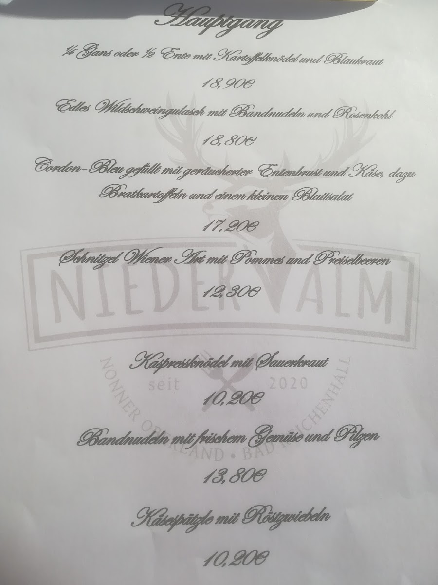 Die Niederalm Bad Reichenhall Photo Menu 5