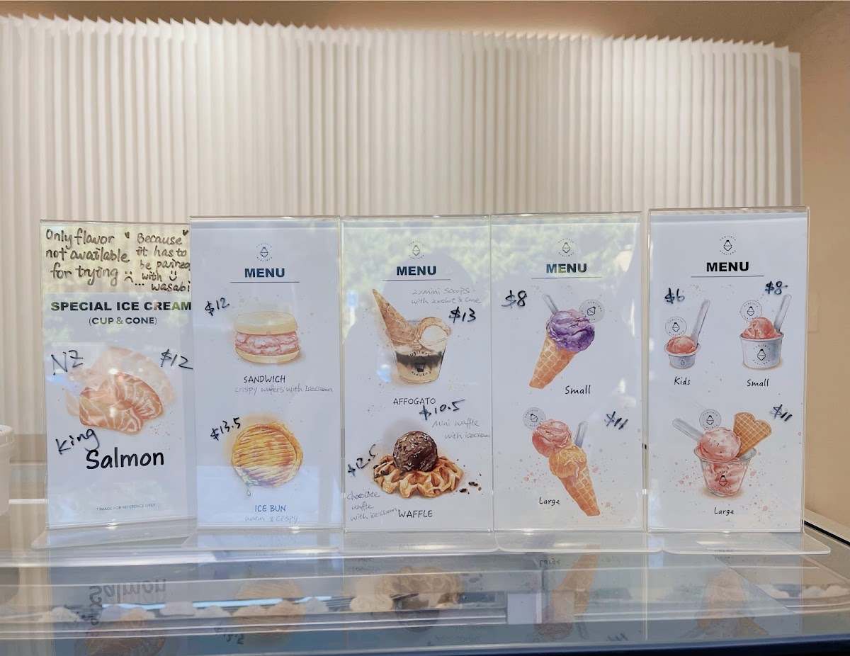 Fugitoto Ice Cream Photo Menu 1
