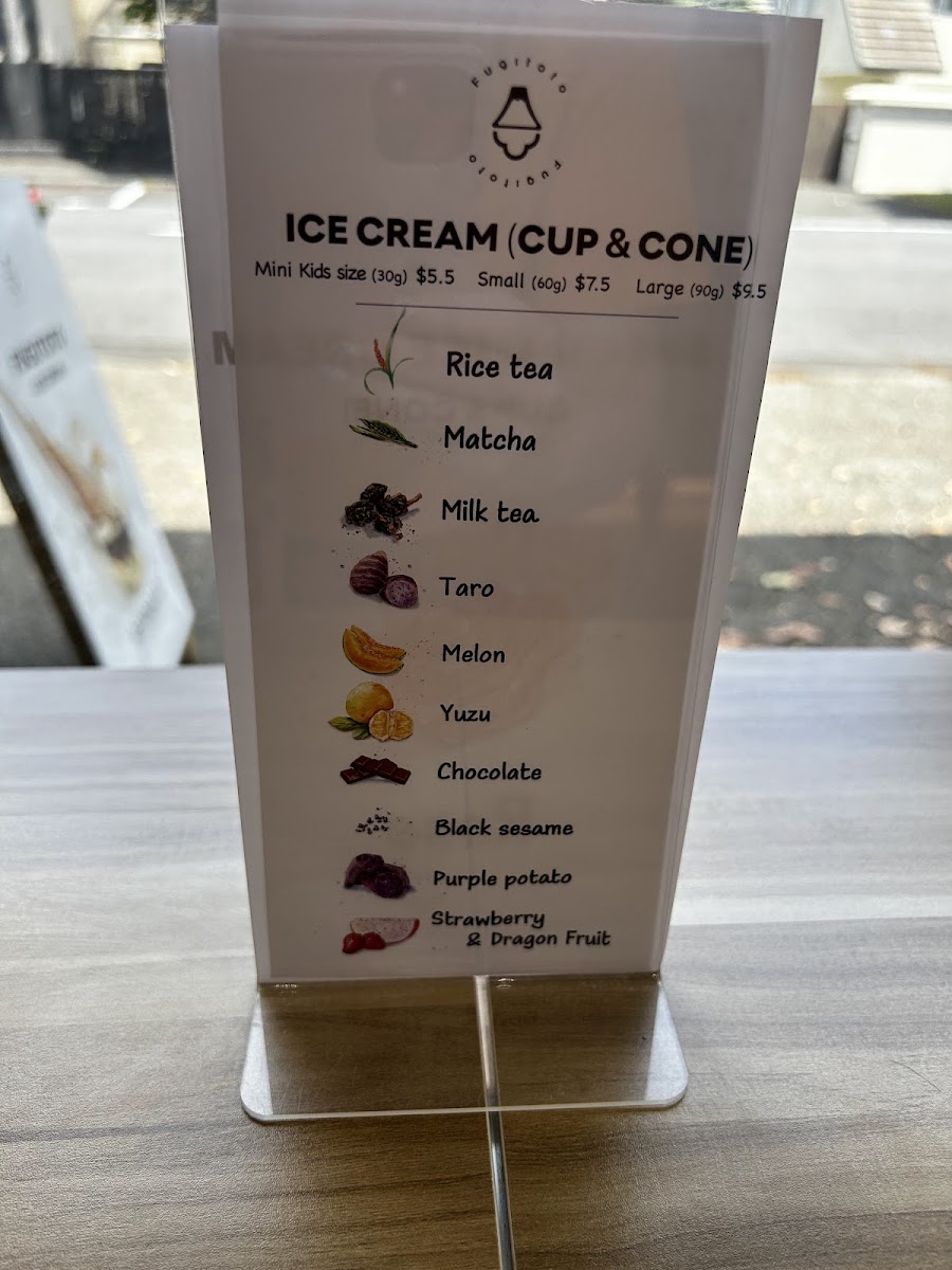 Fugitoto Ice Cream Photo Menu 2