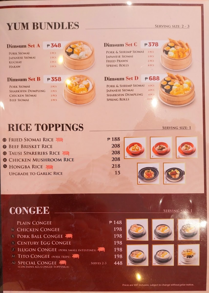 Papa G Dimsum House - Tulip Drive Photo Menu 2