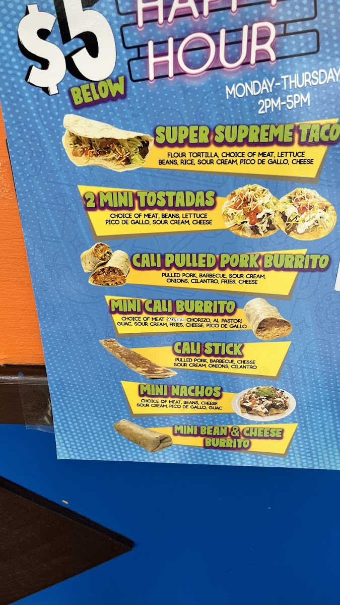 California Taco Shop Photo Menu 2
