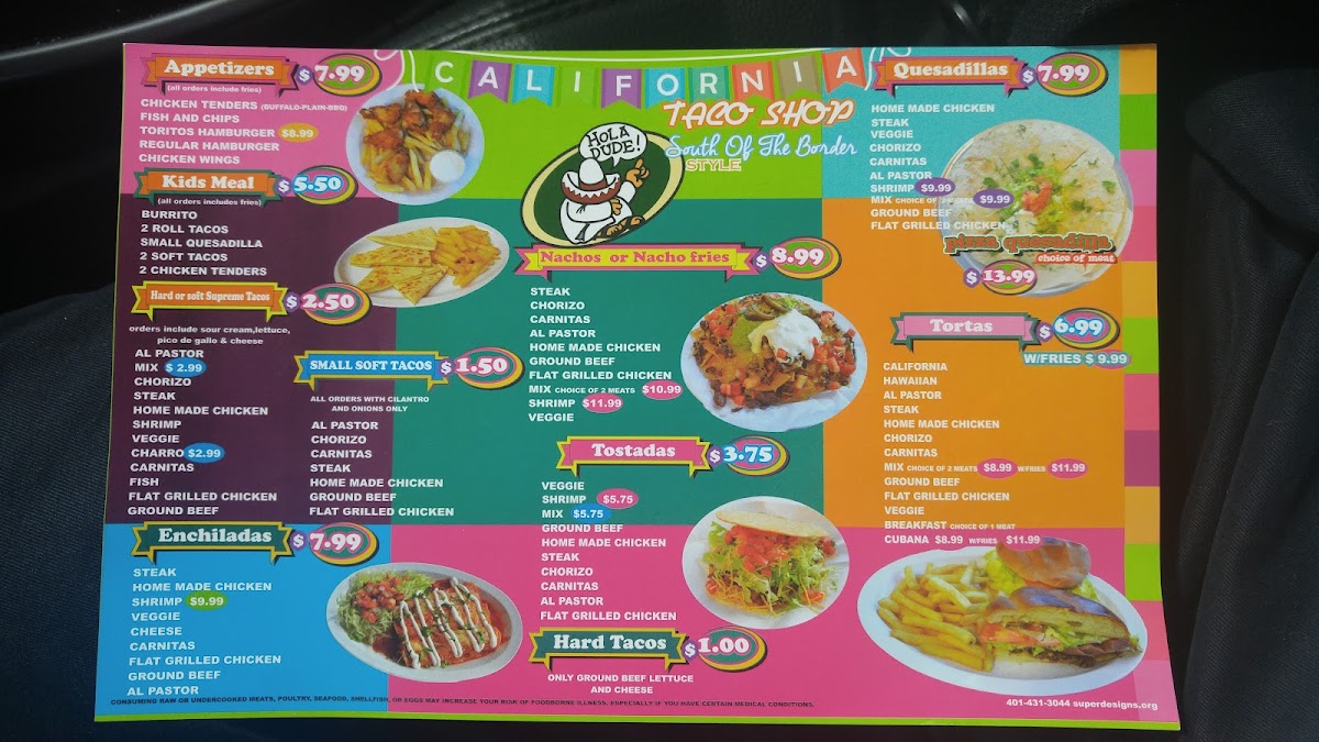 California Taco Shop Photo Menu 6