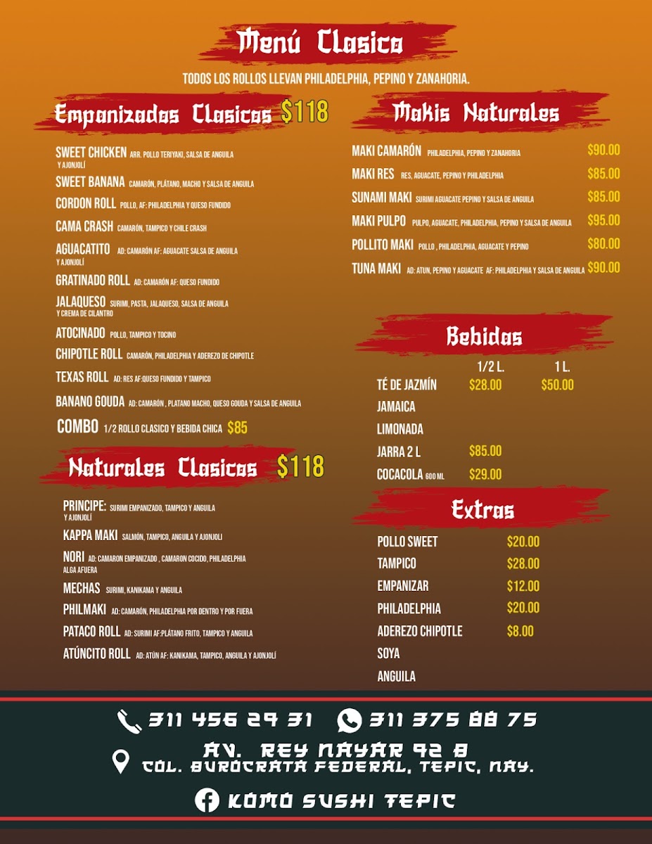 Komo sushi Photo Menu 2
