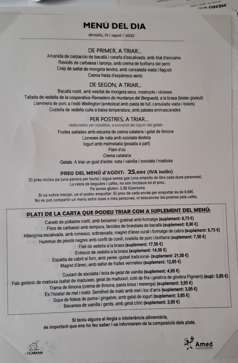 Restaurant La Cabana Berga Photo Menu 3