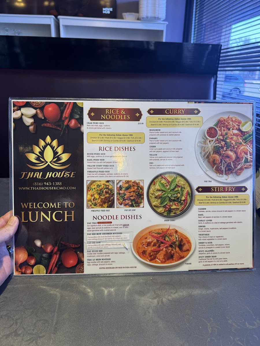 Thai House Restaurant Photo Menu 1