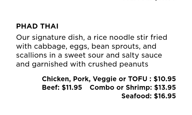 Thai House Restaurant Photo Menu 10