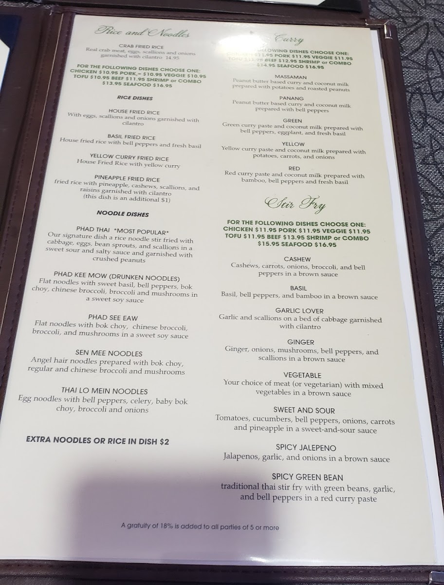 Thai House Restaurant Photo Menu 3