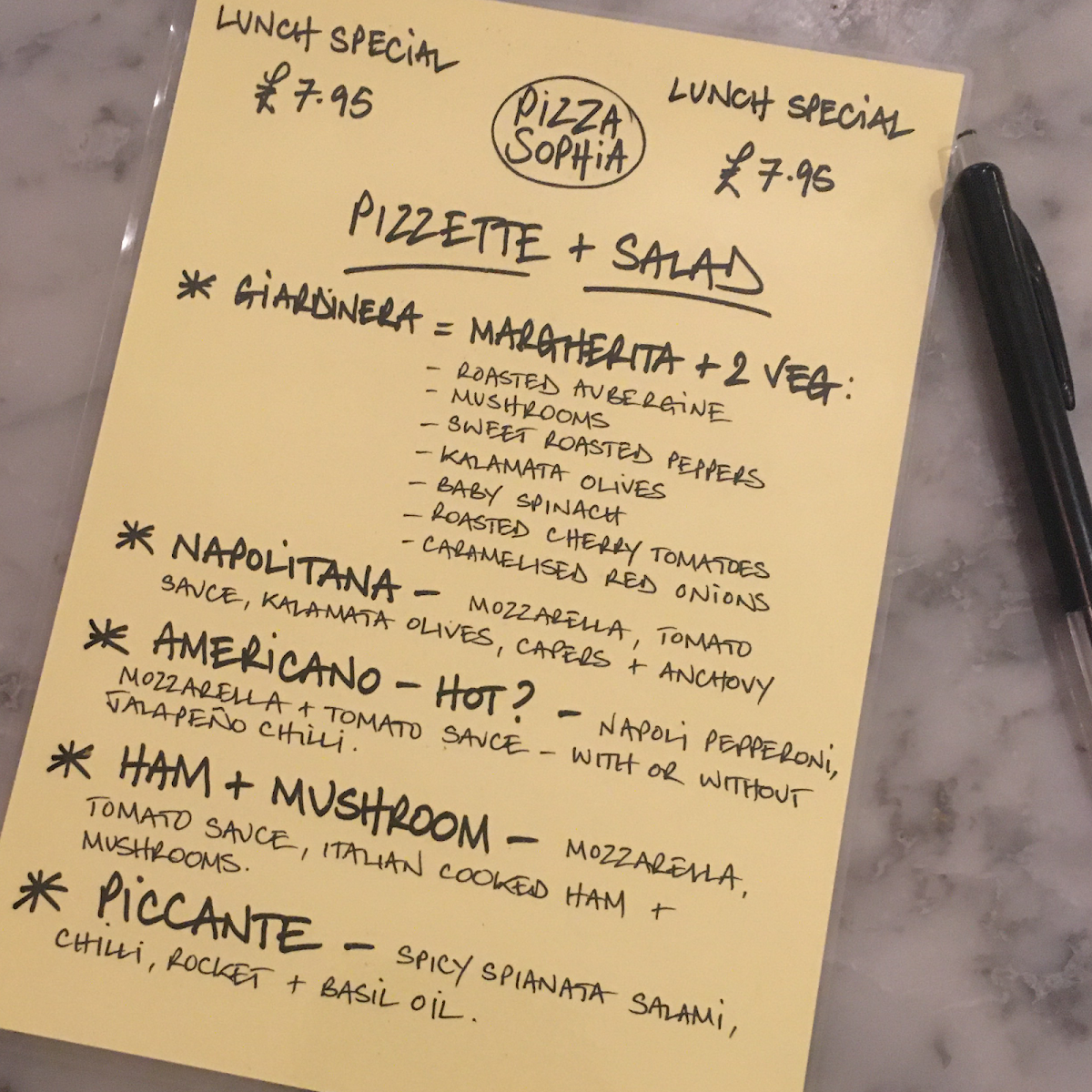 Pizza Sophia Photo Menu 1