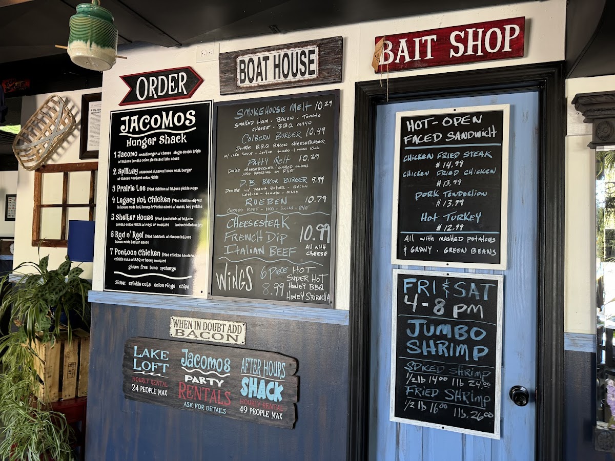 Jacomos Hunger Shack Photo Menu 1