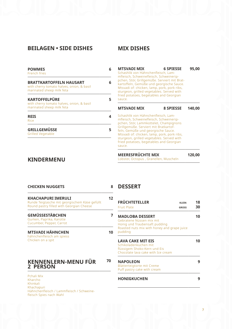 Madloba · Georgisches Restaurant & Event Location Photo Menu 4