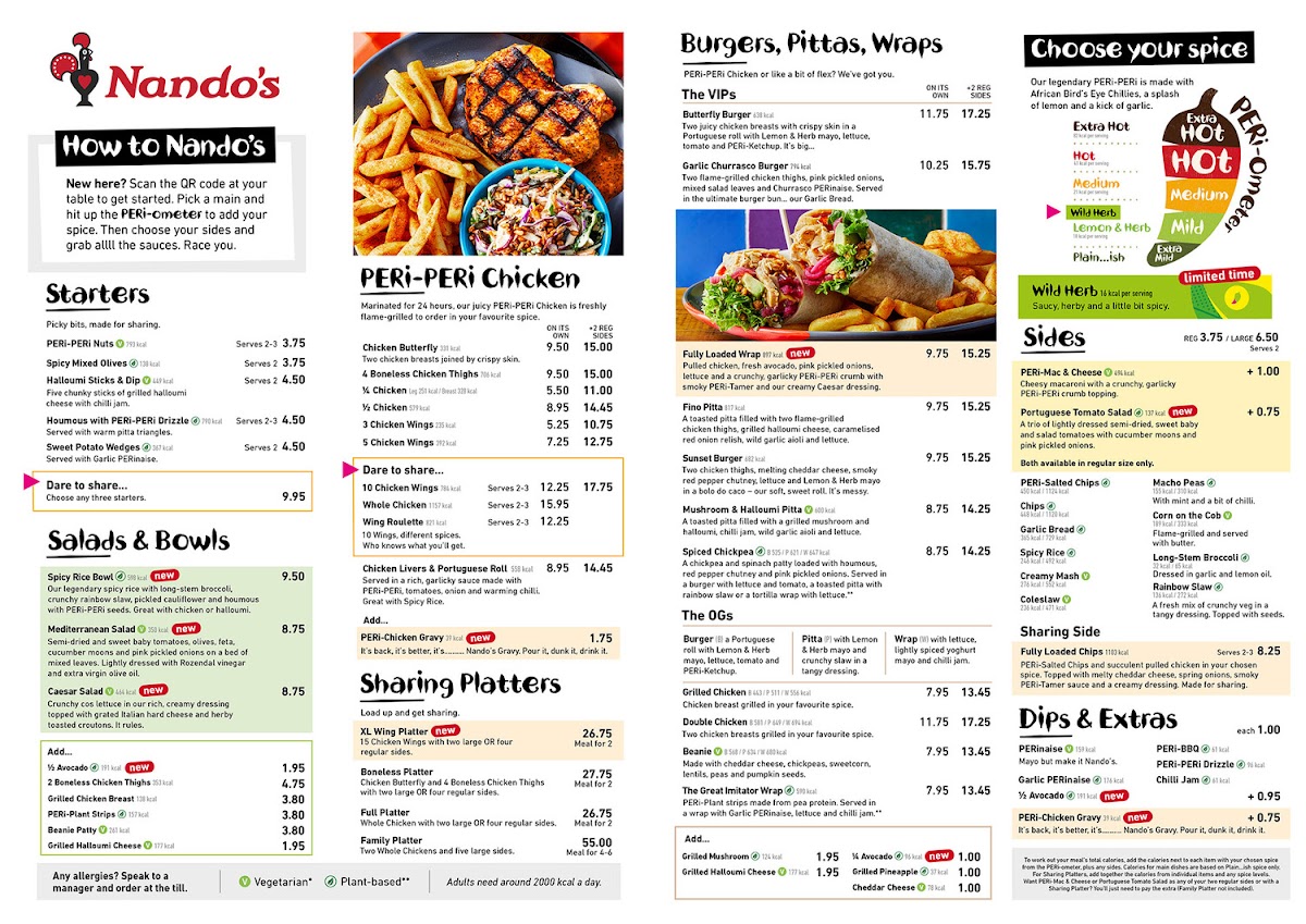 Nando's Croydon - Valley Leisure Park Photo Menu 2