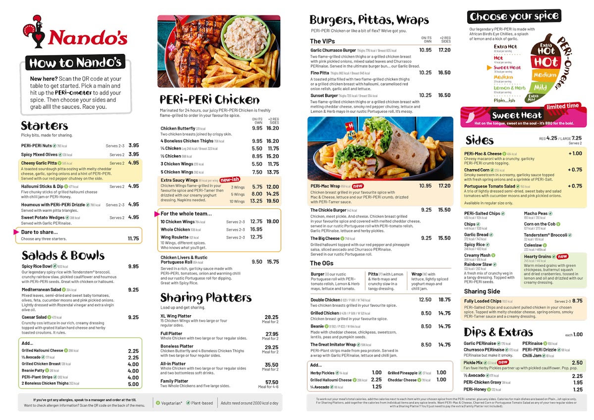 Nando's Croydon - Valley Leisure Park Photo Menu 6