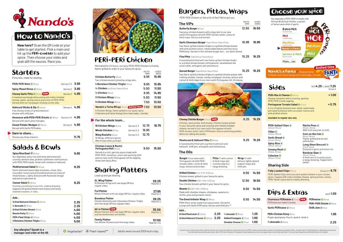 Nando's Croydon - Valley Leisure Park Photo Menu 8