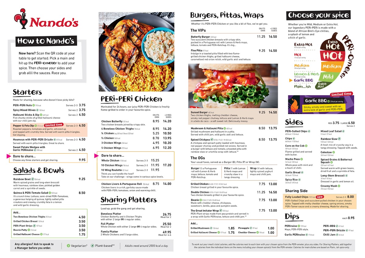 Nando's Croydon - Valley Leisure Park Photo Menu 9