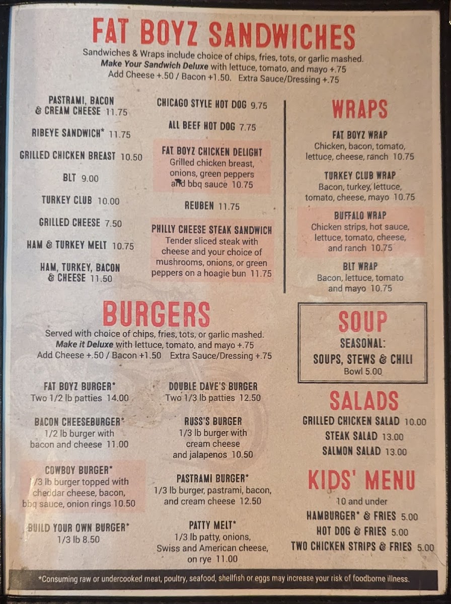 Fat Boyz Photo Menu 1