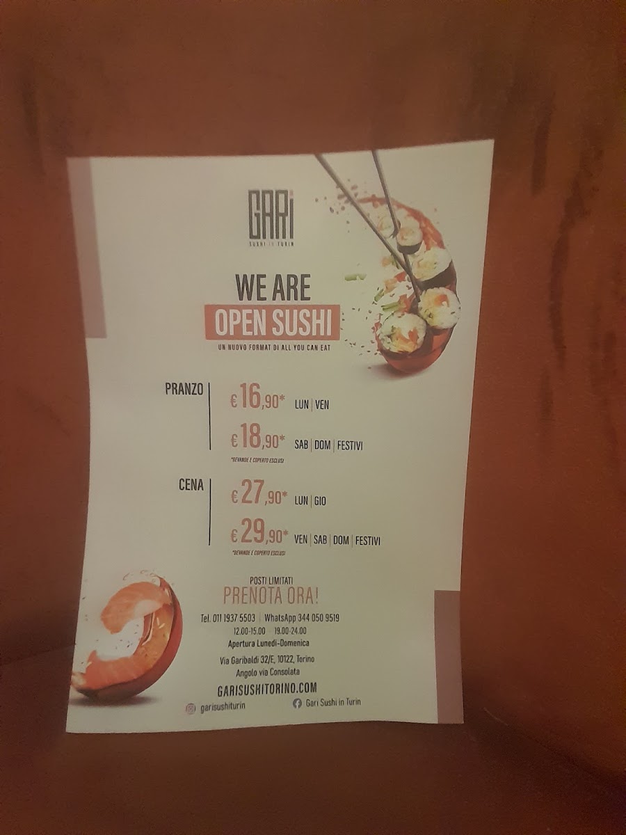 Gari Sushi in Turin Photo Menu 5