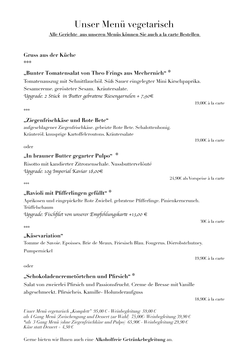 Restaurant Anna Seibert Photo Menu 2