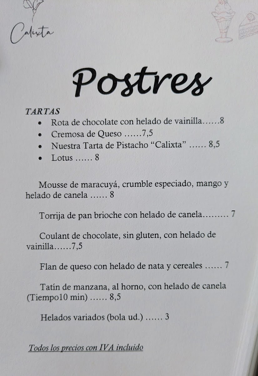 Calixta Restaurante | Pozuelo de Alarcón Photo Menu 9